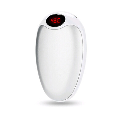 

2 In 1 Pocket Hand Warmer 4000mAh Power Bank USB Rechargeable Portable Travel Handy LCD Display