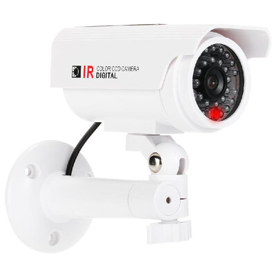 

Simulation Fake Dummy Gun Bullet Camera Rainproof Solar Powered with LED Light for House Office Market Security System