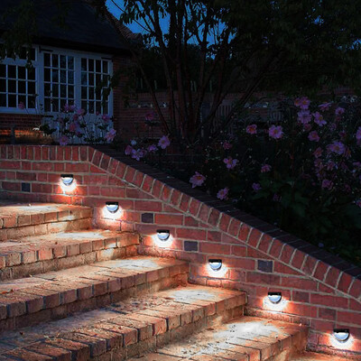 

4Pcs Solar Powered Wireless Light Gate Wall Lamp with 6 LEDs Light Sensor Auto OnOff for Outdoor Garden Patio Fence Yard Pathway