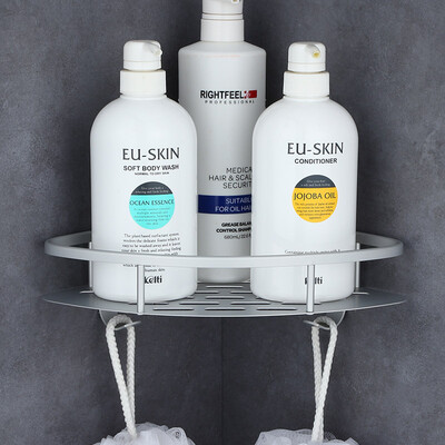 

Tiger Xiansen triangle basket tripod bathroom shelf toilet bathroom vanity towel storage suction wall-free punching wall hanging bathroom single layer