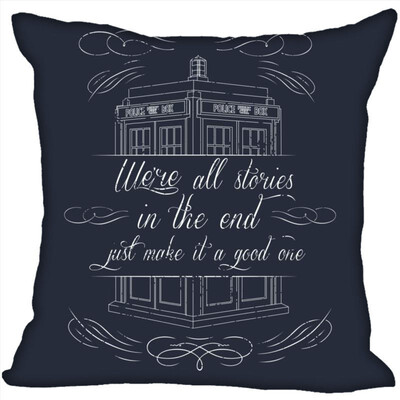 

Doctor Who Pillow Cover Bedroom Home Office Decorative Pillowcase Square Zipper Pillow Cases Satin Fabric No Fade