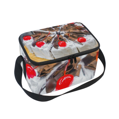 

ALAZA Lunch Box Sweet Cake Insulated Lunch Bag Large Cooler Tote Bagfor Men Women