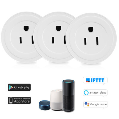 

2Pack Wi-Fi Wireless Mini Smart Outlet Plug WIFI Socket Charging Adapter Smart Home Power Plug Remote Control Via Phone App Smart