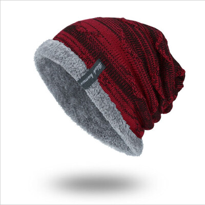 

Men Women Cable Knited Fleece Warm Winter Wool Slouchy Beanie Hat Cap Baggy