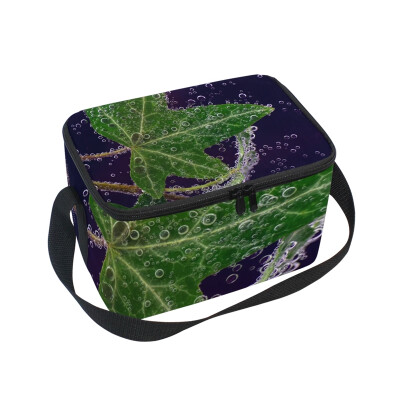 

ALAZA Lunch Box Plant Leaf Insulated Lunch Bag Large Cooler Tote Bagfor Men Women