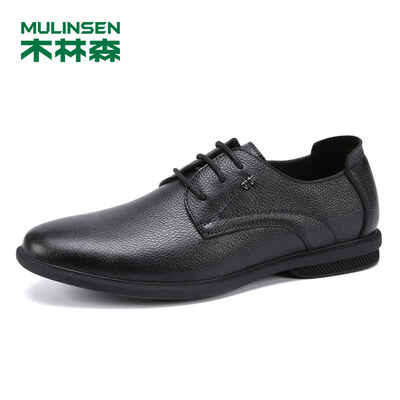 

Mulinsen MULINSEN Korean version of the fashion simple suede leather business casual mens shoes black 39 yards SS97121