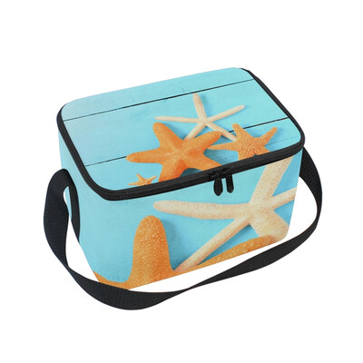 

Lunch Box Insulated Lunch Bag Large Cooler Four Starfishes Tote Bagfor Kids Men Women