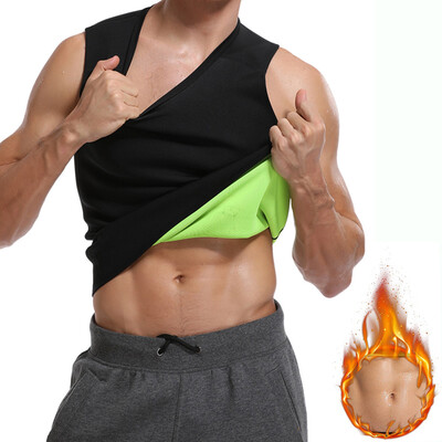 

SLIMBELL Men Sweat Sauna Neoprene Shaper Vest Muscle Workout Tank Top Weight Loss