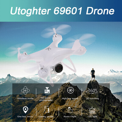 

Utoghter 69601 720P Wide Angle Camera Wifi FPV Drone Voice Control Altitude Hold 3D Flip Headless RC Quadcopter