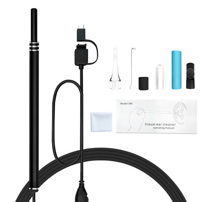 

3-in-1 USB Ear Cleaning Earpick Endoscope LED Light Multifunctional Borescope Inspection Camera 03MP Visual Ear Spoon Health Care