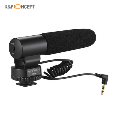 

K&F CONCEPT CM-300 Interview Shotgun Microphone Audio Recording Video Mic 35mm Plug for Canon Nikon Sony DSLR Camera Camcorder