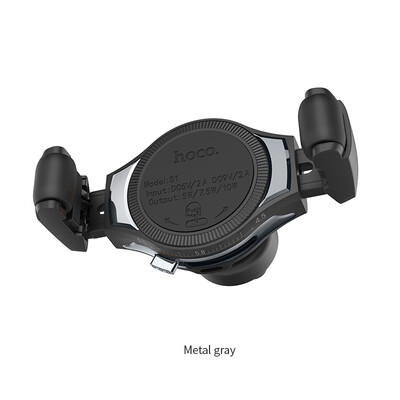 

HOCO Car Qi Wireless Charger 10W Fast Charging Stand for iPhone X  XR Samsung S9 Car Roller Mount Mobile Phone Air Vent Holder