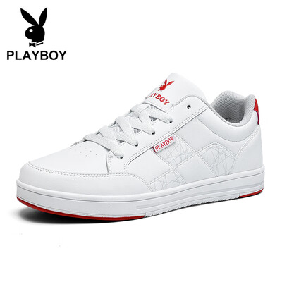 

Playboy PLAYBOY fashion sports running casual shoes mens low-top tie wild DS87287 white red 39