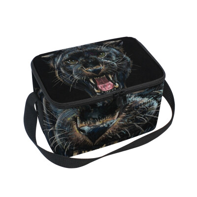 

ALAZA Lunch Box Cool Tiger Insulated Lunch Bag Large Cooler Tote Bagfor Men Women