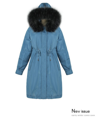 

Cotton clothes winter fashion loose thick thick long down jacket with large cotton collar coat