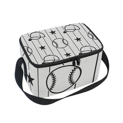 

ALAZA Lunch Box Insulated Baseball And Hat Lunch Bag Large Cooler Tote Bag for Men Women