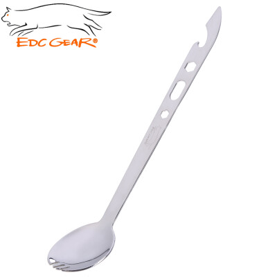 

EDCGEAR Stainless Steel Multifunctional Ladle Fork Bottle Opener Screwdriver Wrench Self-Defense Tool