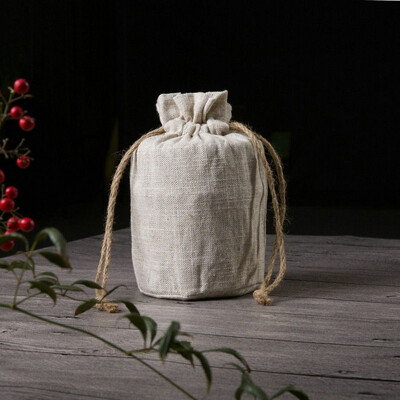 Pu-erh Tea Cake Loose Tea Plain Linen Storage Bag Home Kitchen Organization Small