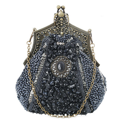 

Small Vintage Evening Bag for Women Beaded Sequin Design Ladies Party Handbags women Crossbody Bag for Wedding Party