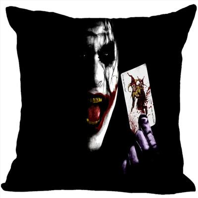 

Joker Pillow Cover Bedroom Home Office Decorative Pillowcase Square Zipper Pillow Cases Satin Fabric No Fade 35x35CM