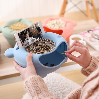 

Big Lazy Bear Friut Box Snack Plate With Phone Bracket