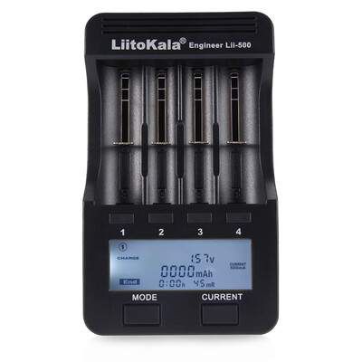 

Liitokala Lii - 500 Smart LCD Battery Charger for 18650 26650 16340 14500 10440 Batteries