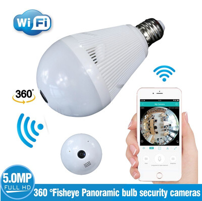

50MP IP network WiFi 360°VR panoramic security camera Support SD card storage