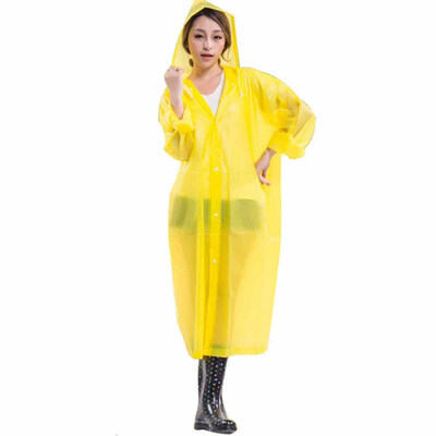 

Reusable Portable Raincoats for Adults EVA Travel Camping Walking Rain Jackets Breathable Rainwear with Hood Sleeves