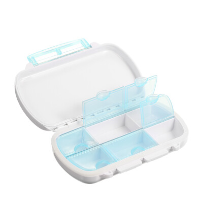 

Folding 6 Compartment Medicine Organizer Box Portable Pill Case Vitamin Storage Container for Travel&Purse