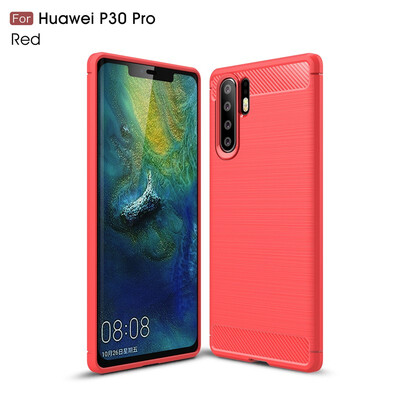 

Goowiiz Phone Case For Huawei P30P30 Pro Fashion Slim Carbon Fiber TPU Soft Silicone Prevent falling