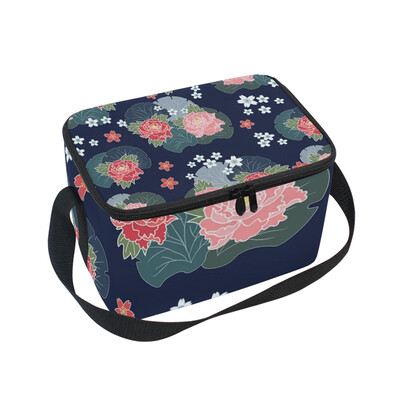 

ALAZA Insulated Lunch Box Beautiful Rose Lunch Bag for Men Women Portable Tote Bag Cooler Bag