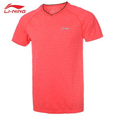 

Li Ning LI-NING new all-in-one woven sports short-sleeved shirt T-shirt mens badminton competition clothes sweat-absorbent&quick-drying AAYP057-1 fluorescent orange 2XL code 185