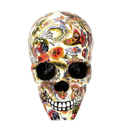 

1Pcs Colorful Resin Human Skeleton Collectible Home Bar Table Decoration Cluster Flower Horror Decorative Craft Mask