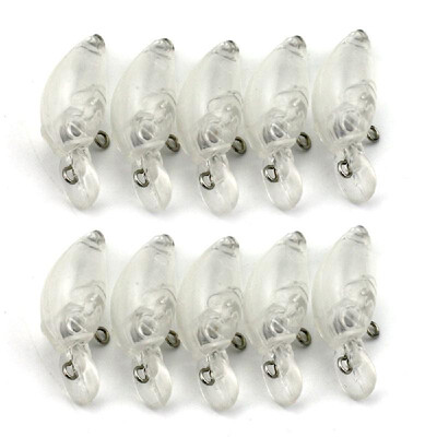 

HENG JIA 10pcs Simulated Fishing Lures Small Colorless Unpainted Transparent Body of Baits Without Hooks Tools of Angling
