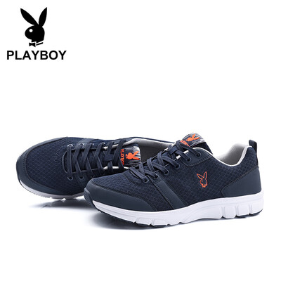 

Playboy PLAYBOY sports mesh casual shoes mens lightweight low cut skid 74752412-1 dark blue 43