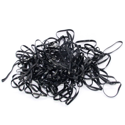 

Fen Ling high elastic hair band rubber band large thick section black about 100 fine hair rope hair rope scalp rubber band