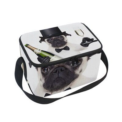 

ALAZA Lunch Box Insulated Lunch Bag Large Cooler Cool Dog Peace Tote Bag