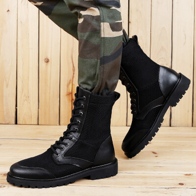 

British Korean version of the trend of high boots mens tide casual shoes mens boots youth retro tooling boots mens boots