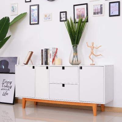 

57 Two Tone Contemporary Sideboard Buffet Table Storage Cabinet - White