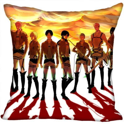 

Attack On Titan Hot Sale Pillow Case High Quality New Years Pillowcase Decorative Pillow Cover For Wedding Decorative Christmas 35x35CM