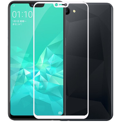

2 Pcs- 25D 9H Premium Tempered Glass for OPPO F7 Full Coverage Screen Protector Protective Film for OPPO F7