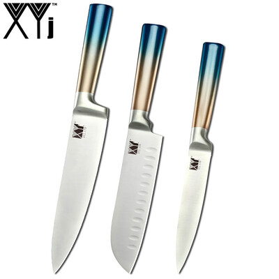 

XYj Kitchen Knives Stainless Steel Blade 8" Chef 7" Santoku 5" Utility Knife Cooking Stainless Steel Knife