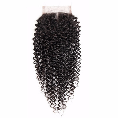 

Nami Hair Wholesale Price 4x4 Lace Closure Brazilian Kinky Curly Remy Human Hair Free Middle Three Part Human Hair Closure