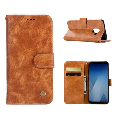 

MOONCASE Samsung Galaxy J6 Premium Vintage Leather Case - Yellow