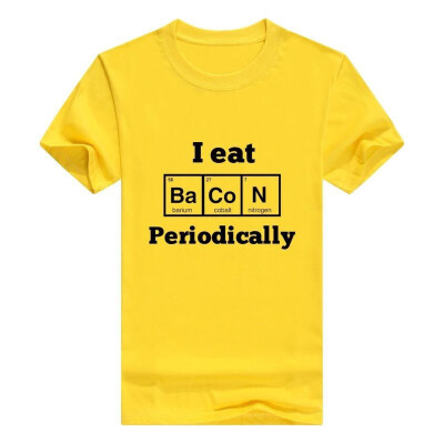 

Funny Bacon Gift Science I Eat Bacon Periodically T-Shirt Top