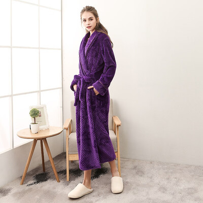 

Womens Solid Robe Long Bathrobe Womens Solid Color Microfiber Robe