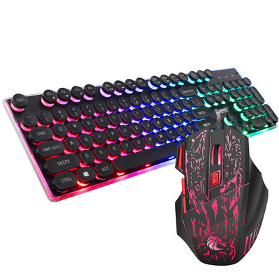 

ZERODATE J40 Wired Keyboard Set Keyboard Mouse 104 Keys Ergonomic Gaming Keyboard Mouse Set for Gaming Typing Mac PC Compatible