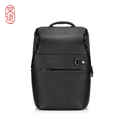 

JZAO multi-function business casual commuter backpack PU color matching large capacity travel computer bag 14-15 inch unisex backpack black