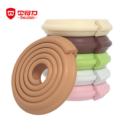

Bedlift free adhesive thickening widened baby bumper bedside table corner anti-smashing childrens table corner corner soft edging baby anti-collision sponge foam safety protection wood color 4 meters