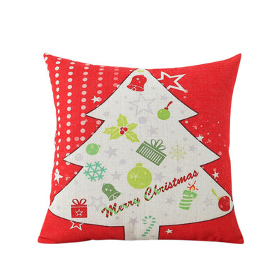 

Fashion Home Safa Car Decoration Pillowcase Xmas Style Pillow Cover Cotton Linen Cushion Cover Christmas Throw Pillow Case 450450